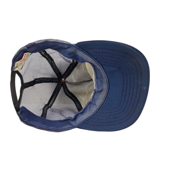 Vintage Navy Mesh Adjustable Baseball Hat /Cap C57 - Picture 7 of 10